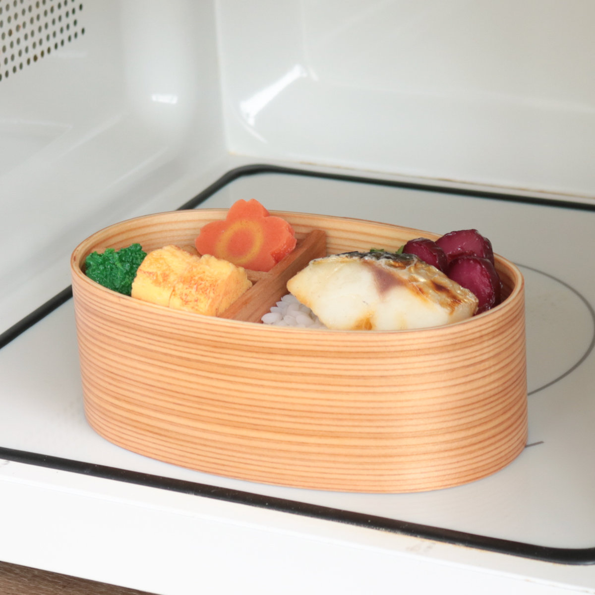 ほんとうに使いやすい曲げわっぱお弁当箱 S 400ml レンジ対応 （ 弁当