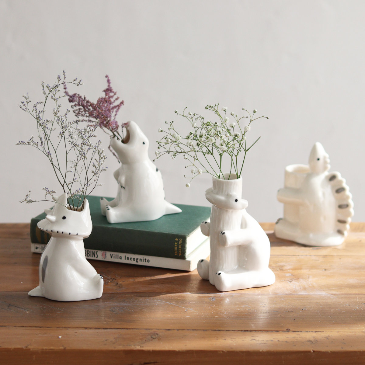 花瓶 シナリー モチーフフラワーベース 恐竜 （ 花ビン 花びん 花器