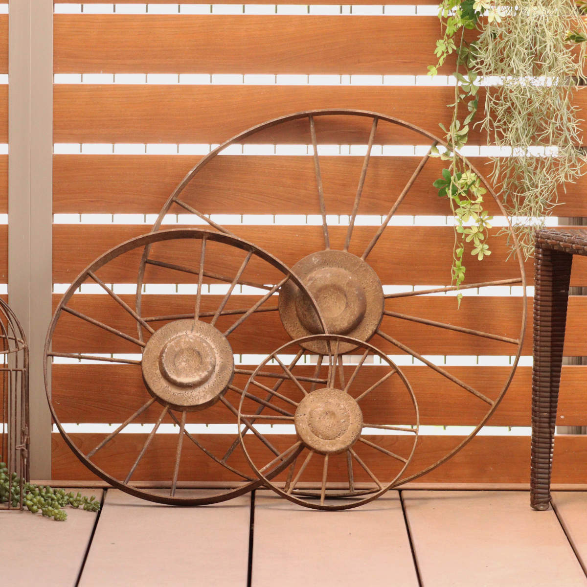 ガーデンオーナメント ヴィンティー ホイール M （ ガーデニング雑貨