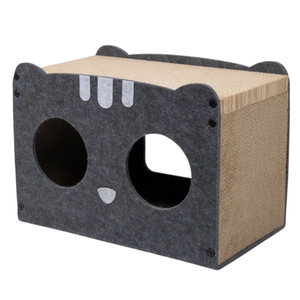 猫ハウス　ペットハウス　防音素材　開閉式　爪研ぎ　キャットハウス　グレー ペットハウス 猫 にゃんずハウス （ 爪研ぎ つめとぎ 猫用 爪とぎ