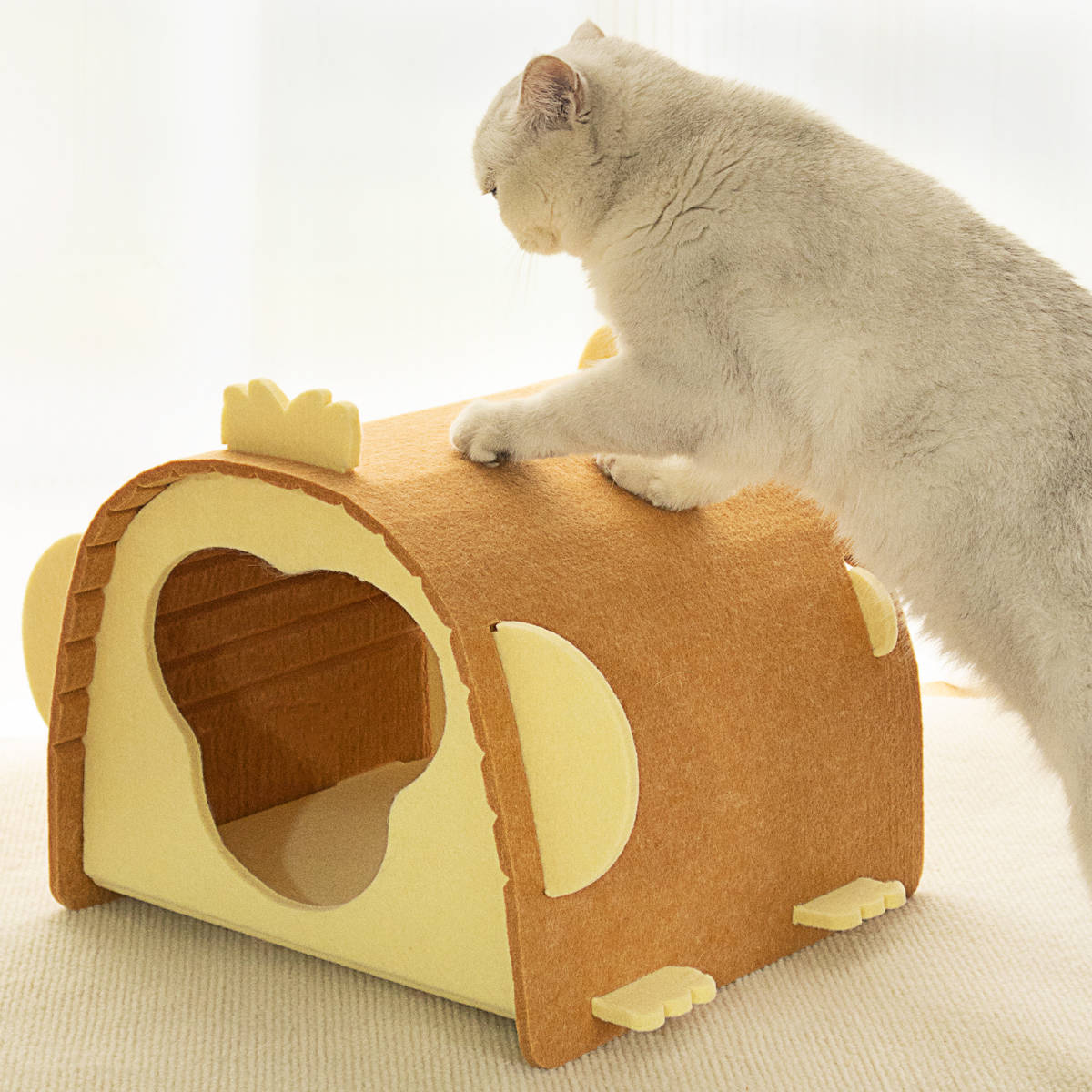 猫家具　猫用品　爪研ぎ　木製　ハンドメイド　猫ハウス ペットハウス 猫 モンキーハウス （ 爪研ぎ つめとぎ 猫用 爪とぎ