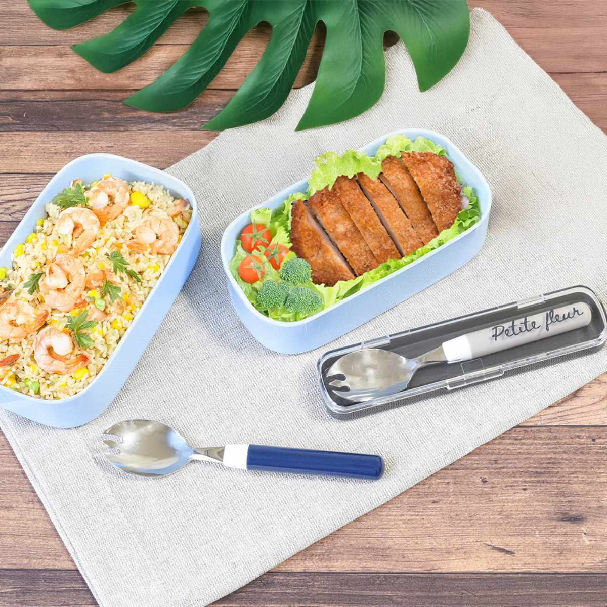 プチフルール 先割れスプーン ＆ ケース （ スプーン 箱 セット お弁当