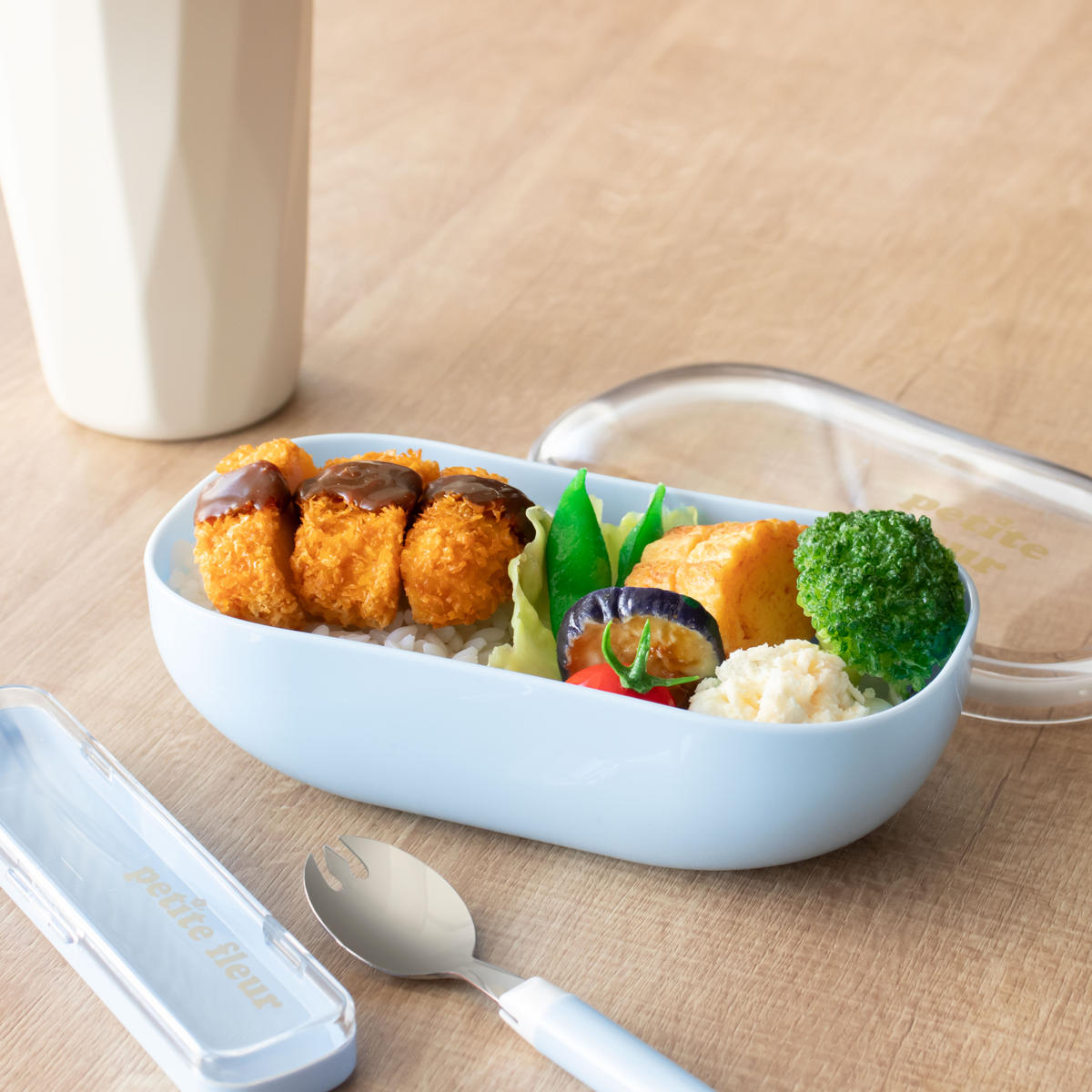 弁当箱 600ml プチフルール オーバル 1段 ランチボックス （ お弁当箱
