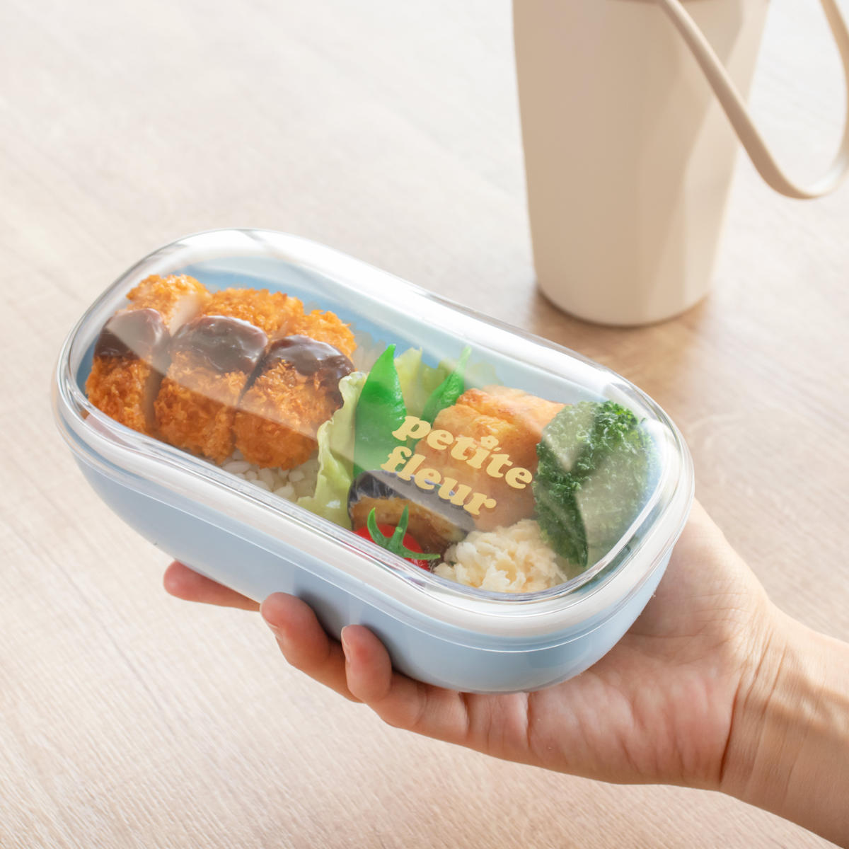 弁当箱 600ml プチフルール オーバル 1段 ランチボックス （ お弁当箱