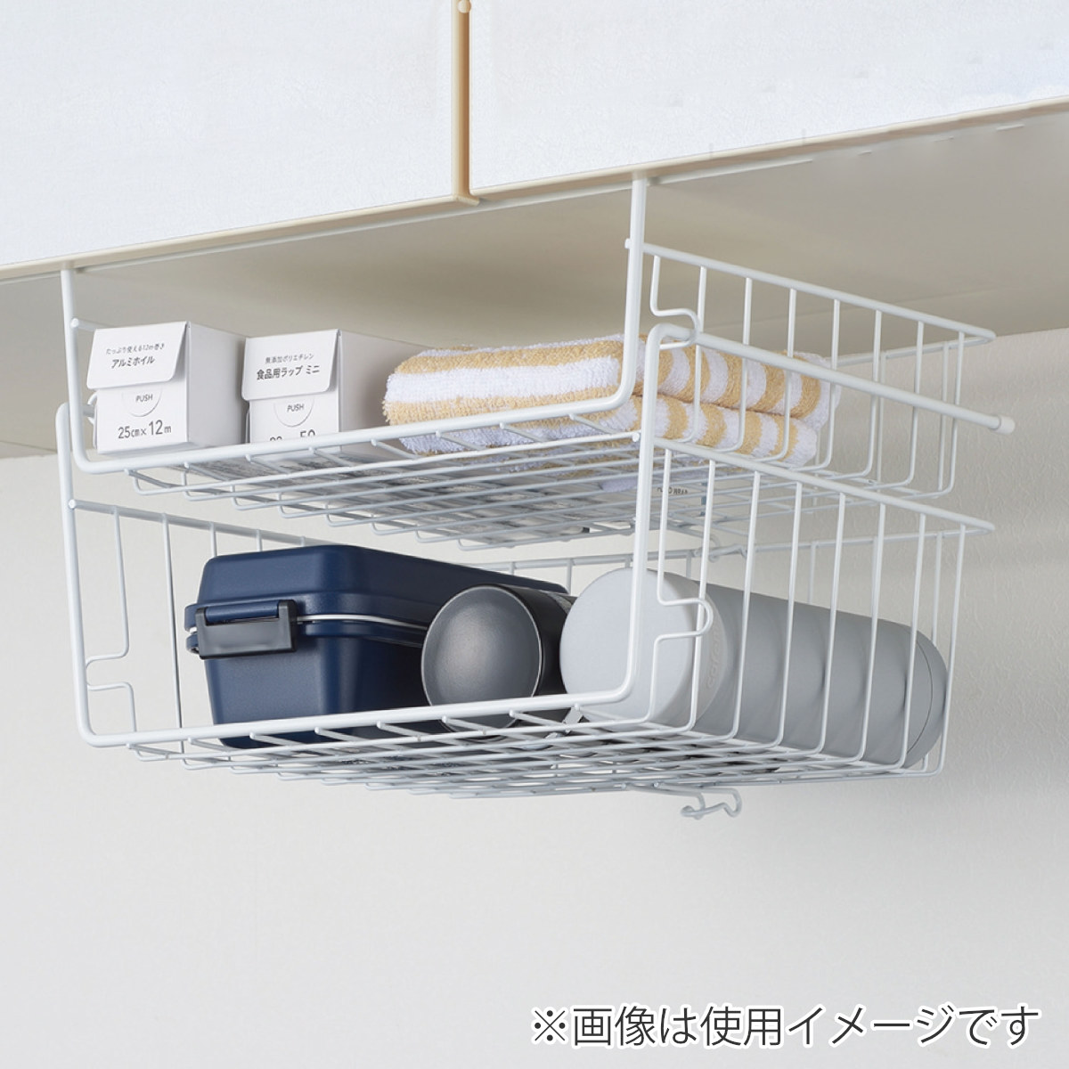 キッチンバスケット 吊戸棚用 スキット ハンガ...の詳細画像2