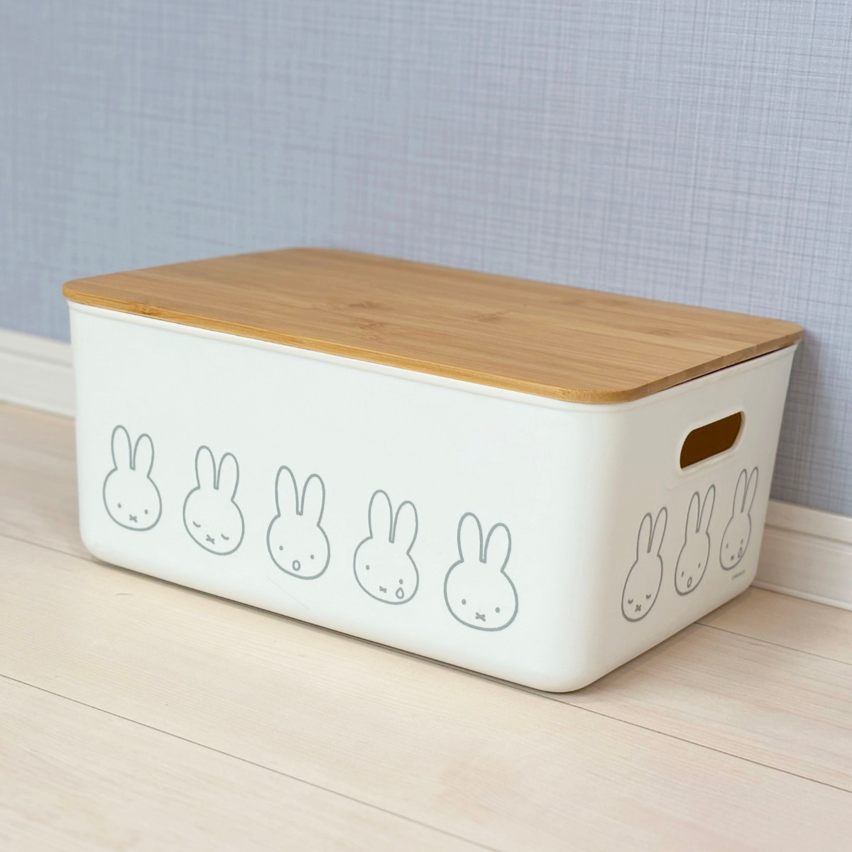 オカトー 収納ボックス miffy バンブー ふた付き収納ケース L 幅36