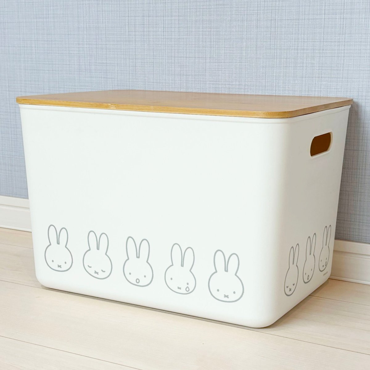 オカトー 収納ボックス miffy バンブー ふた付き収納ケース LL 幅36