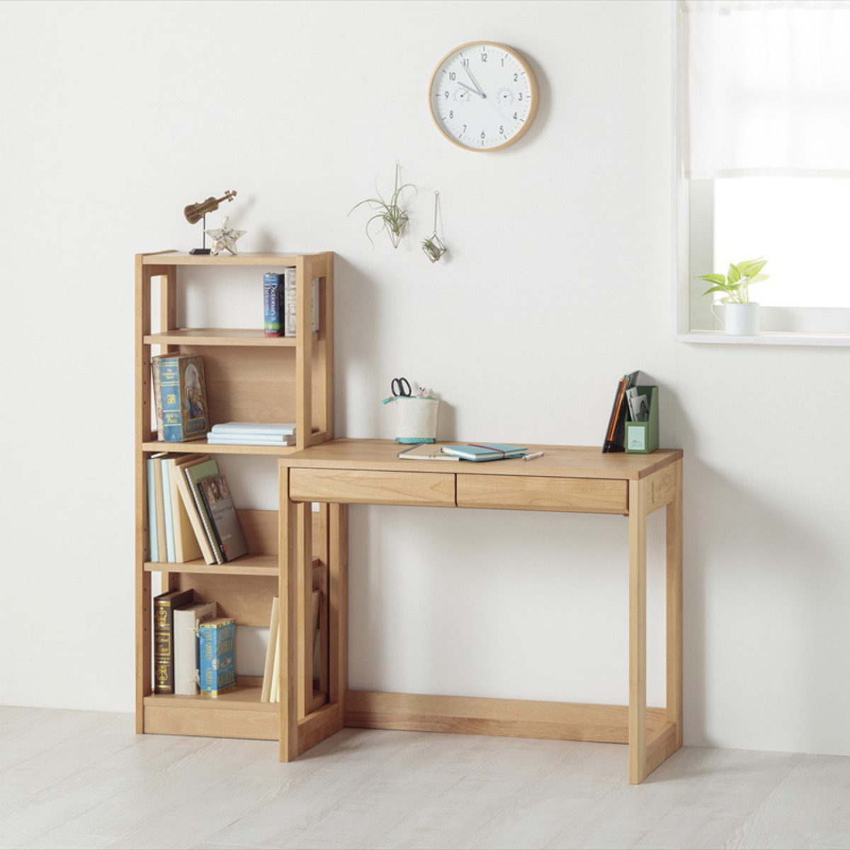 堀田木工所 オープンラック 幅90cm 高さ120.5.cm 学習収納棚 マガジン