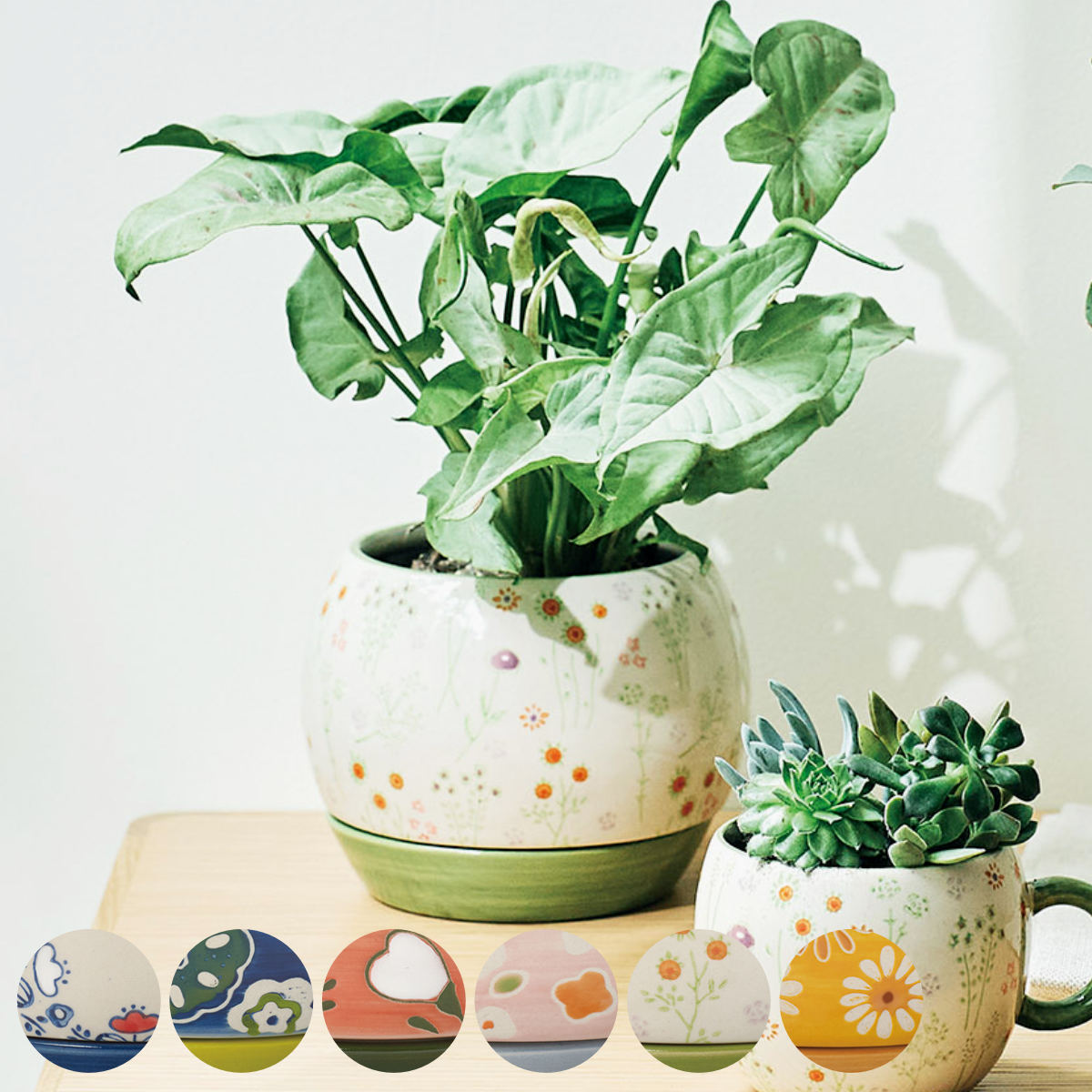 PUTS 木製 フラワーポット　鉢 植木鉢 チェリッシュポット 3号用 （ フラワーポット プラントポット