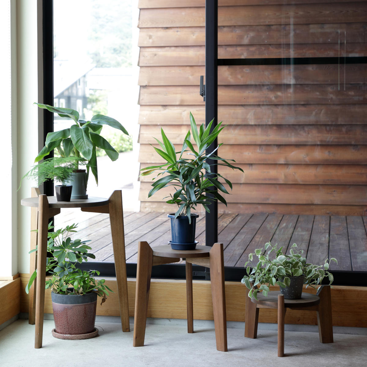 弘益 花台 Jardin Plants Table set 木製 （ プランタースタンド