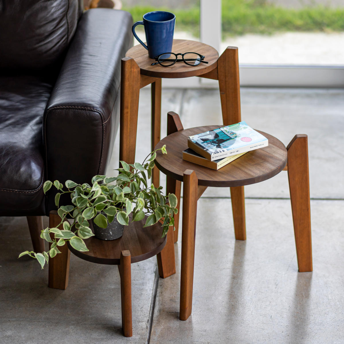 ヴィンテージ テーブル 鉢台 弘益 花台 Jardin Plants Table set 木製 （ プランタースタンド