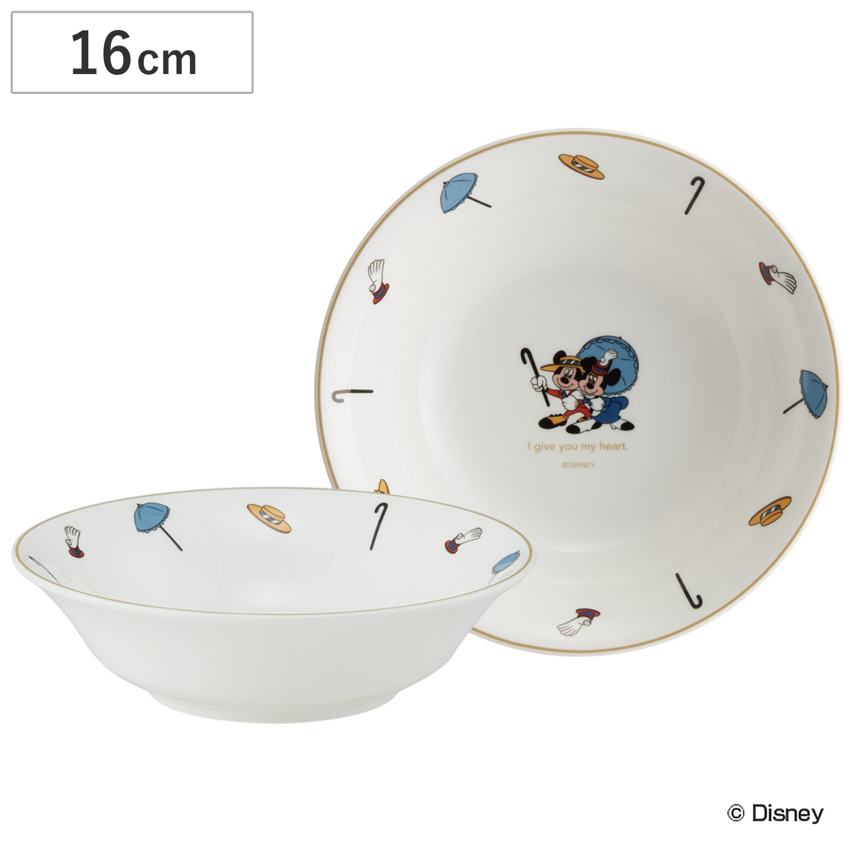 【正規品】上海ディズニーランド　ミッキーマウス・ミニーマウス　ボウル皿　大 MICKEY MOUSE（ミッキーマウス） ボウル フルーツ皿 ミッキー＆ミニー