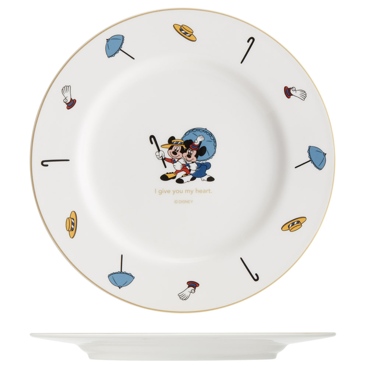 MICKEY MOUSE（ミッキーマウス） プレート 23cm ミッキー＆ミニー