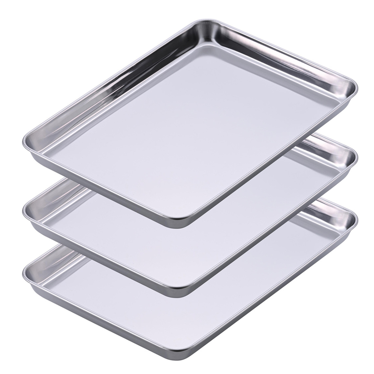 下村企販 角型トレー 3枚組 下ごしらえ ステンレス製 日本製 （ 調理用
