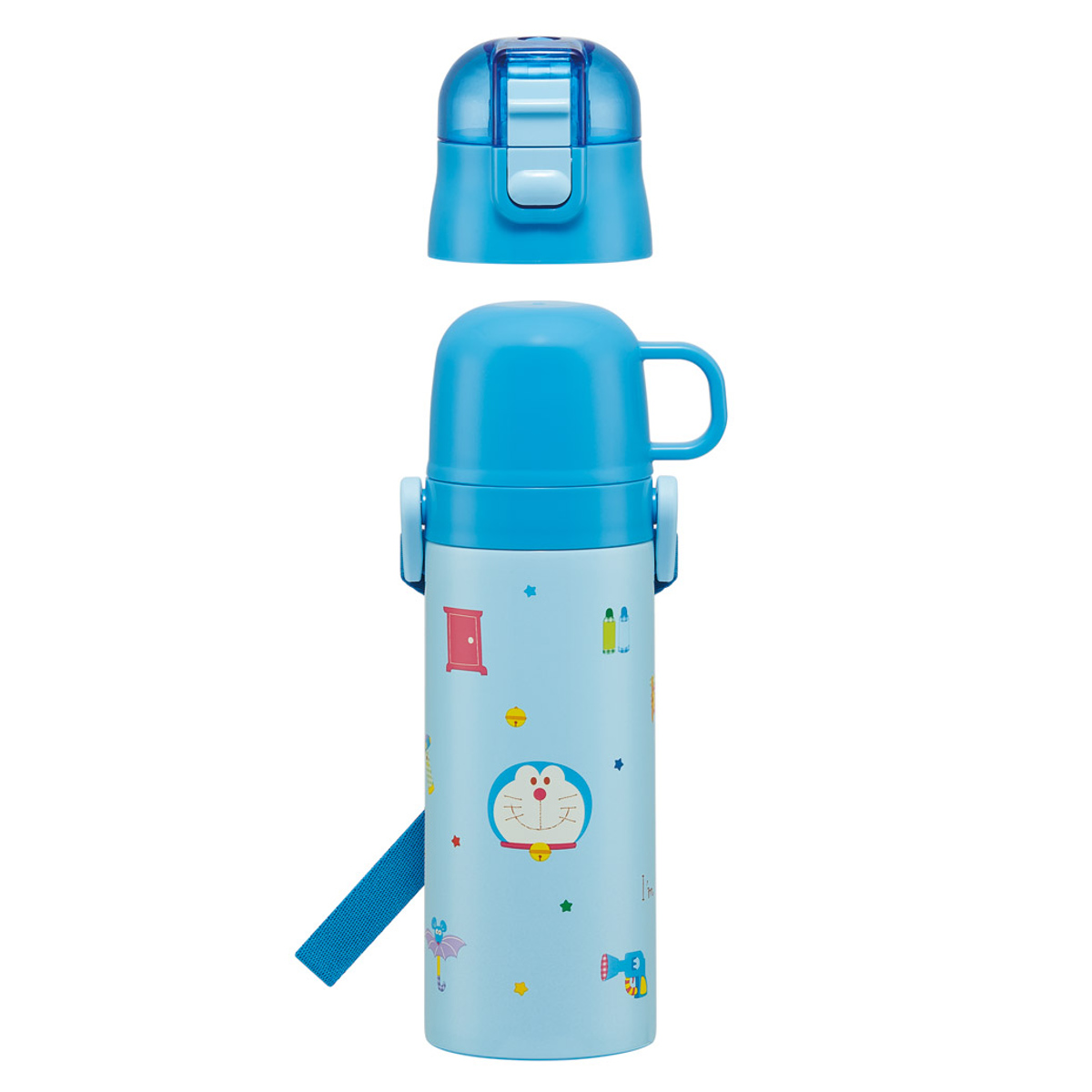 新品・箱入り　カバー付き　ステンレスボトル　ドラえもん水筒 470ml スケーター 水筒 470ml 430ml 超軽量2WAYステンレスボトル ドラえもん