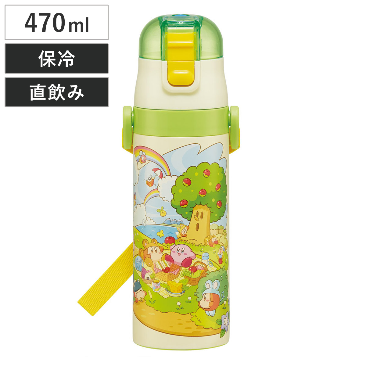 スケーター 水筒 470ml 超軽量ダイレクトボトル カービィ ピクニック