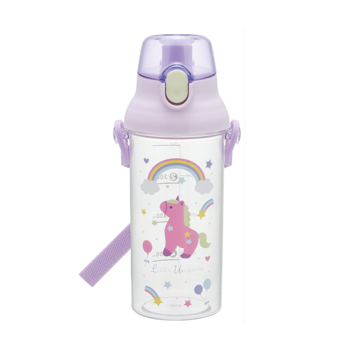 スケーター 水筒 480ml 健康クリアマーカーボトル リトルユニコーン