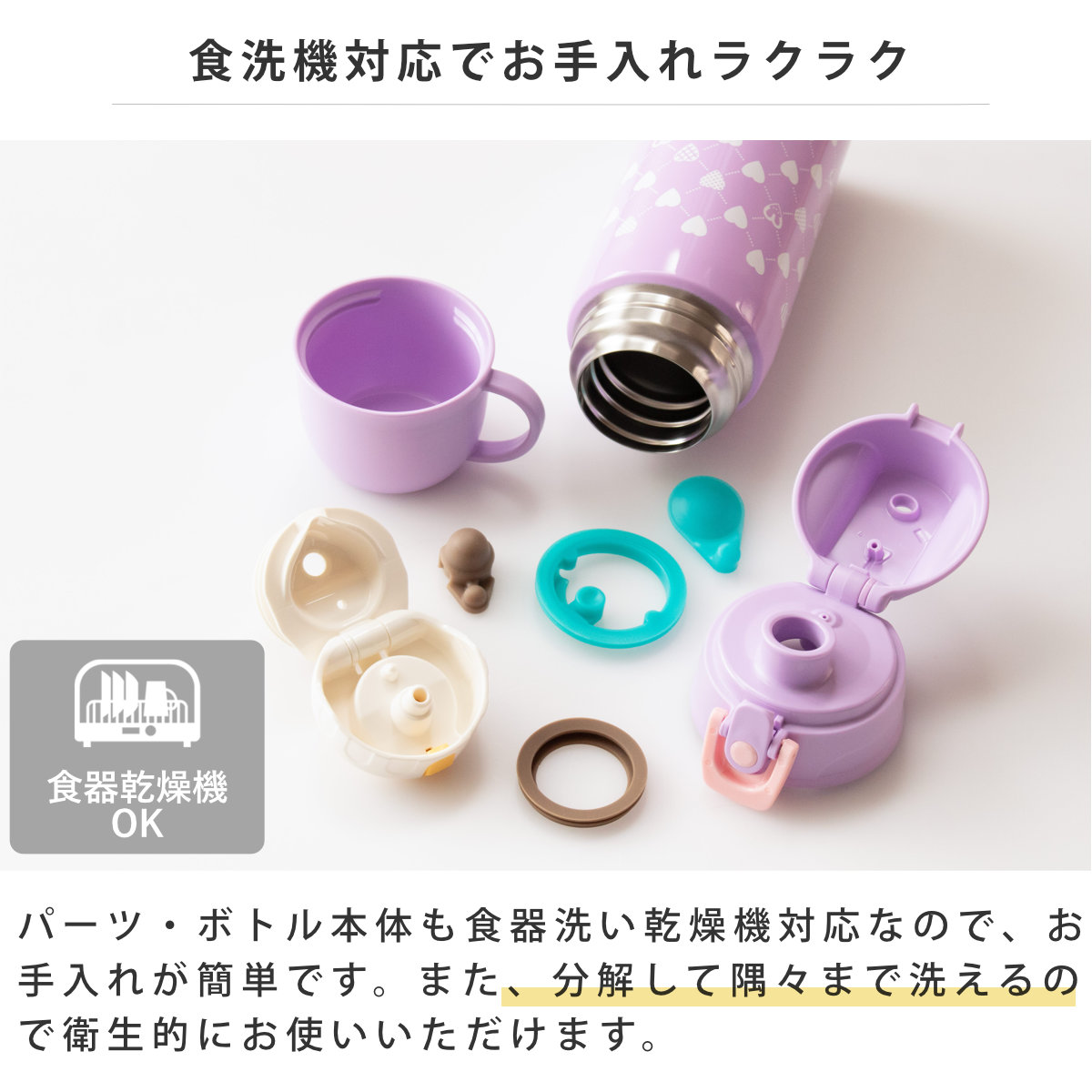 THERMOS（サーモス） 水筒 600ml 真空断熱2ウェイボトル FJJ-602WF
