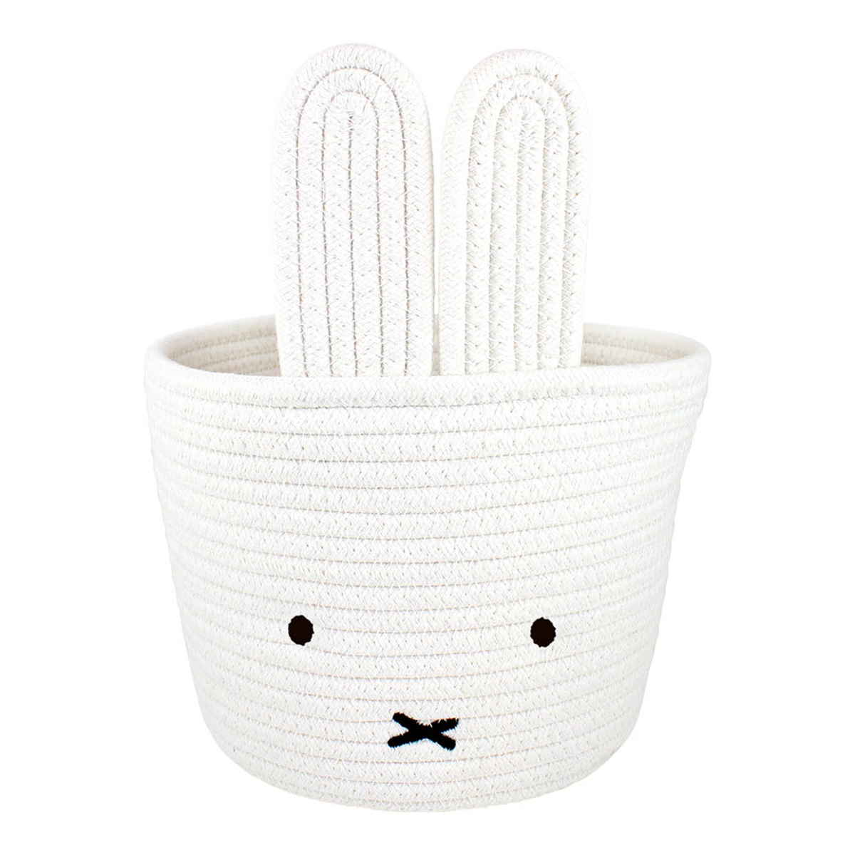 ミッフィー様完成品  オーダーカゴ、ナプキン入れ かご ミッフィー ロープバスケット M （ miffy 収納 小物ケース 小物