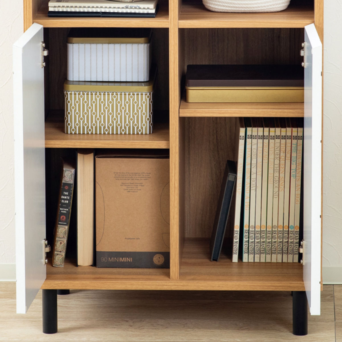 キャビネット 幅59cm 幾何学模様 （ カトレア 棚 ラック リビング収納