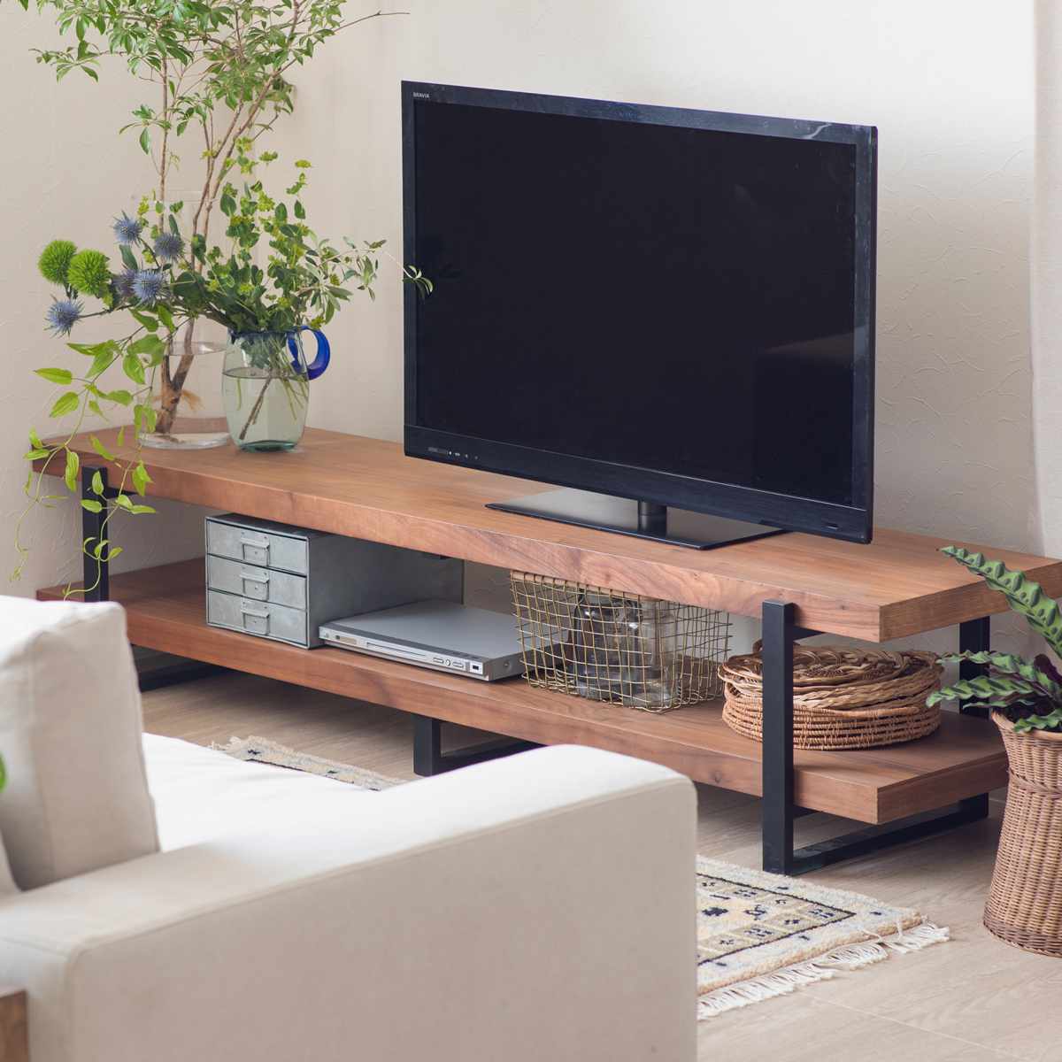 テレビ台 幅180cm シンプル 天然木 （ TV台 テレビボード AVラック