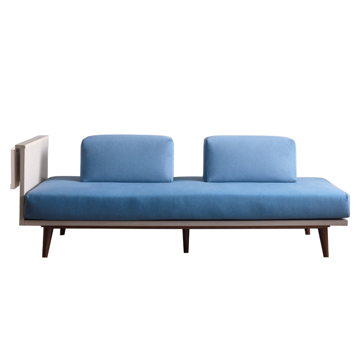 【値下げ不可】2人掛けソファ サイドポケット付き ソファ 2人掛け ポケットコイル サイドテーブル付 （ ソファー