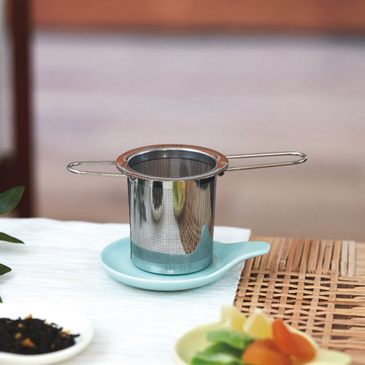 インフューザー FORLIFE 折りたたみハンドルインフューザー ケース付き ( ストレーナー 茶漉し ステンレス 茶こし 紅茶 ハーブティー ) 関連画像3