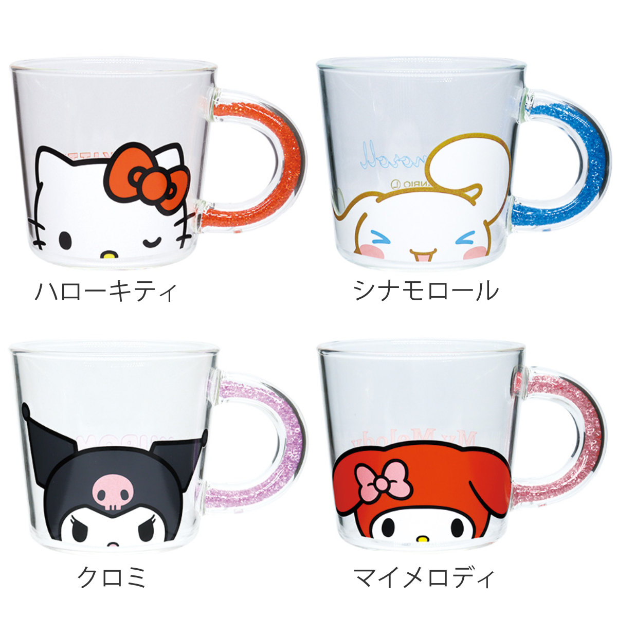 大西賢製販 マグカップ 390ml サンリオ 耐熱ガラスマグ （ ガラス 耐熱