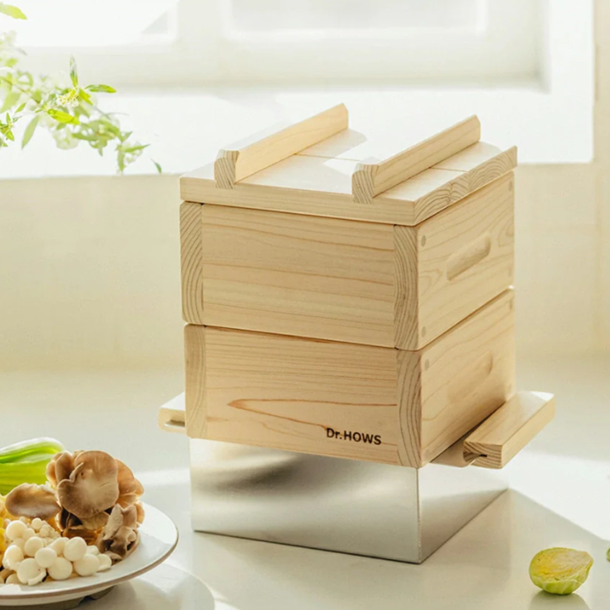 Dr.HOWS/ドクターハウス ヒノキ蒸し器2段 セイロ 韓国製 Amazon｜Dr.HOWS ドクターハウス ヒノキ蒸し器2段フルセット セイロ