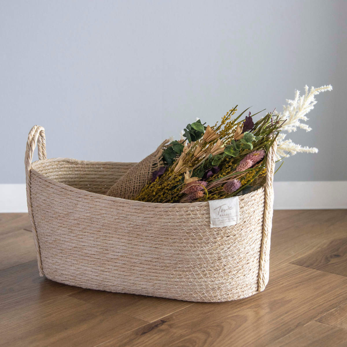 鉢カバーモネ フェイクPE バスケットオーバル L （ プランターカバー