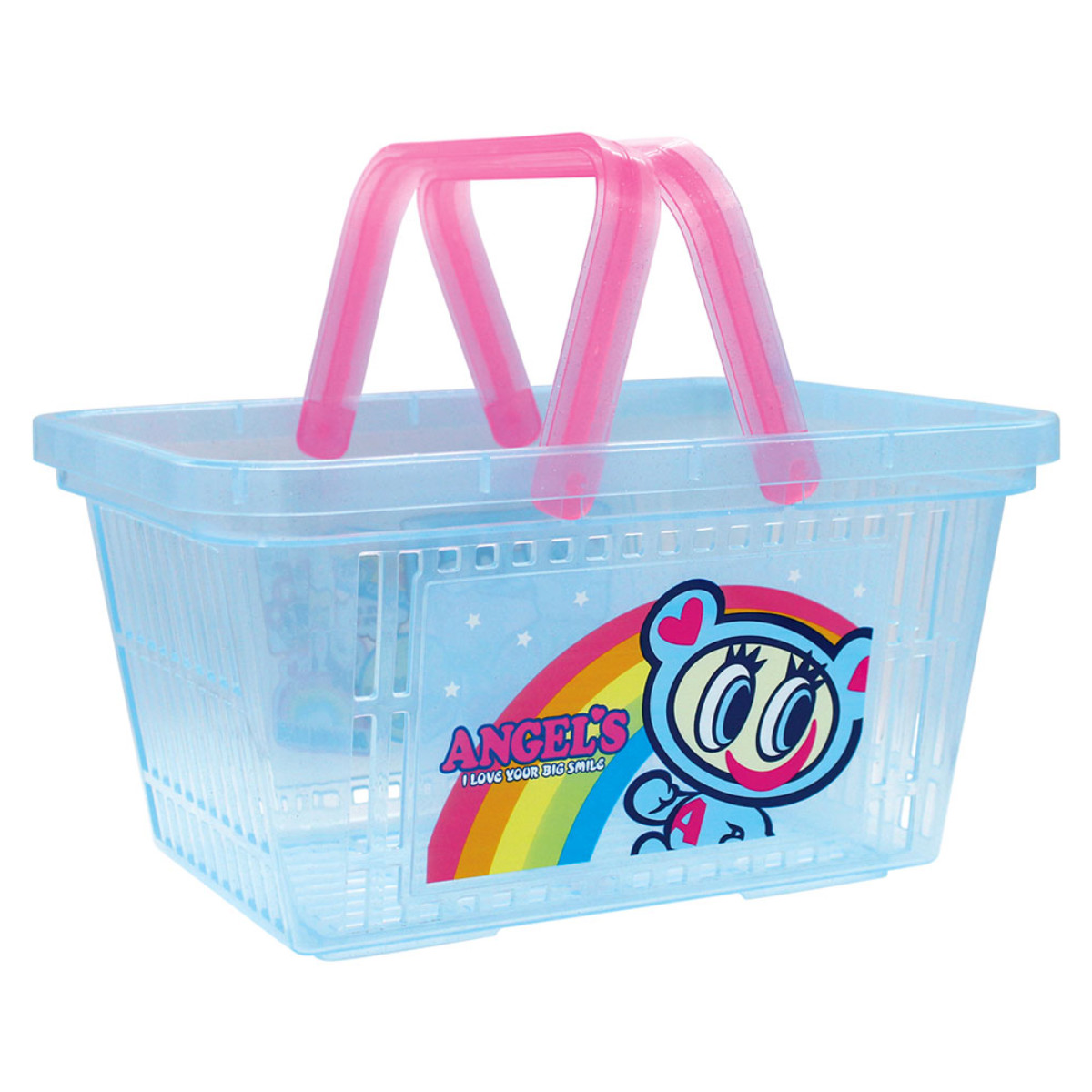 T'S FACTORY かご バスケット エンジェルブルー クリアキャラ