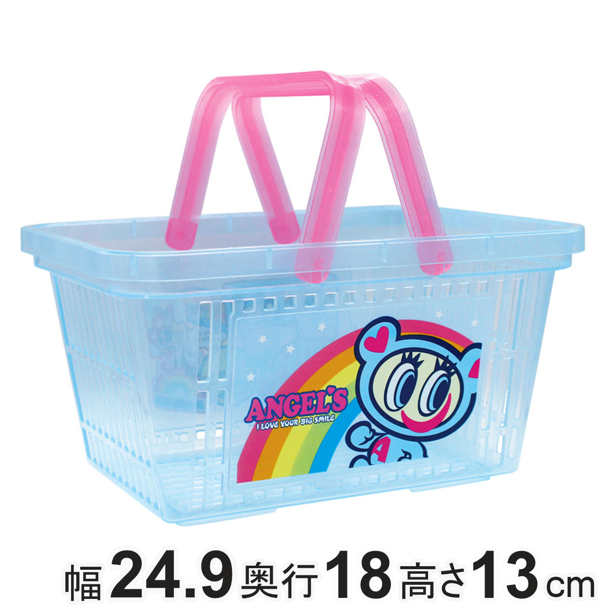 T'S FACTORY かご バスケット エンジェルブルー クリアキャラ