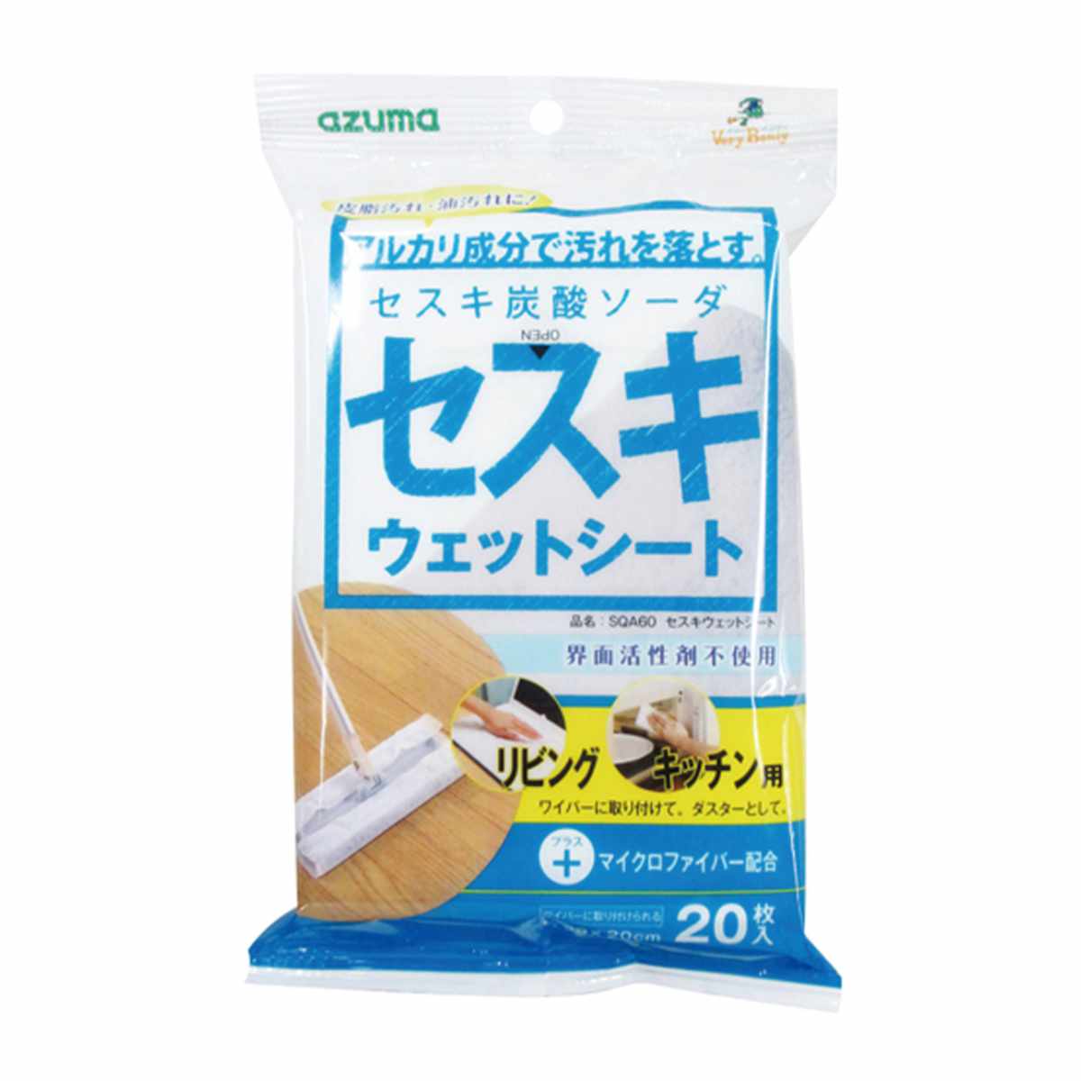 ウェットシート セスキ シート マイクロファイバー 多用途 （ セスキ炭酸ソーダ キッチン 床掃除 パソコン 拭き掃除 フロアワイパー ）