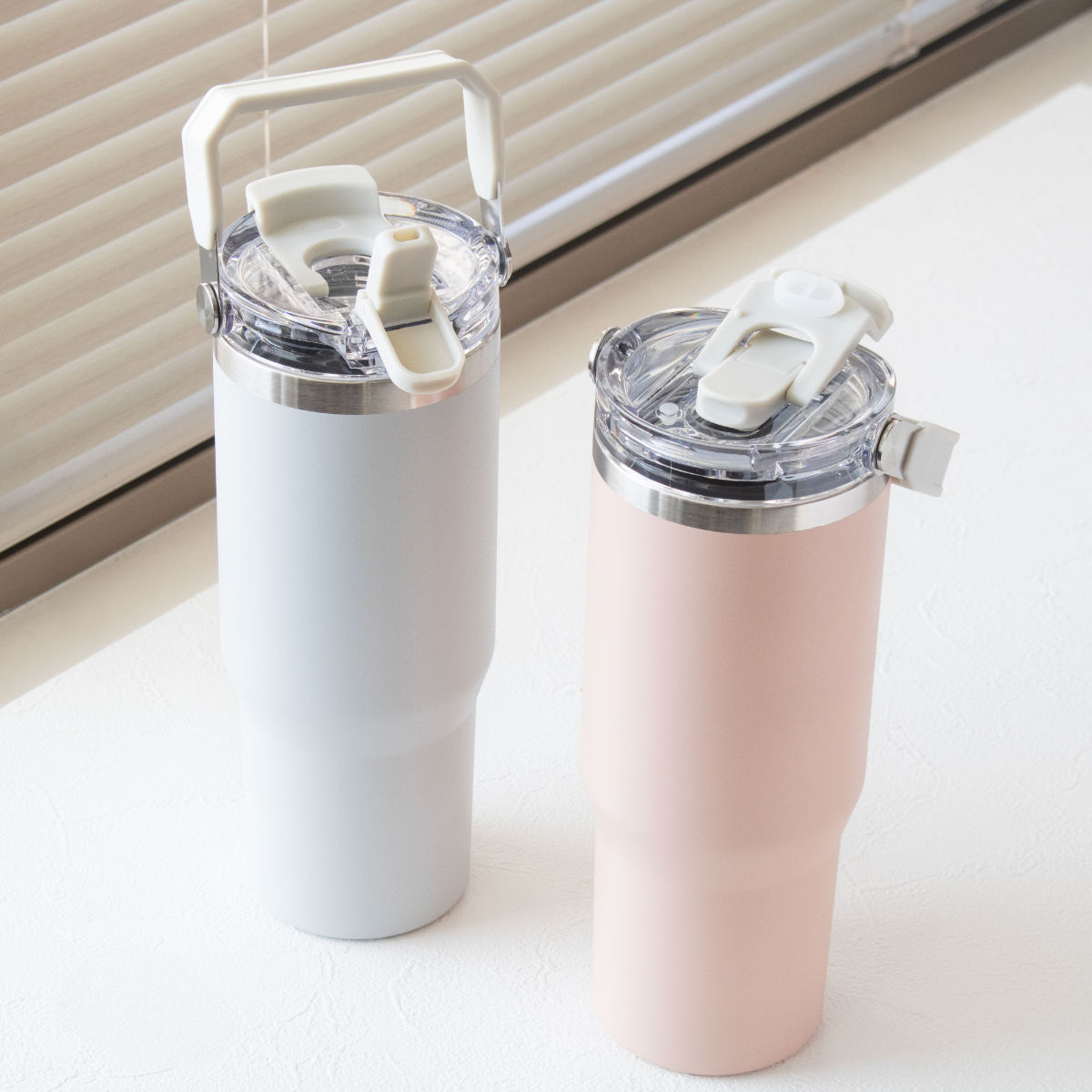 タンブラー 900ml ensemble ストロー付2WAYタンブラー 水筒