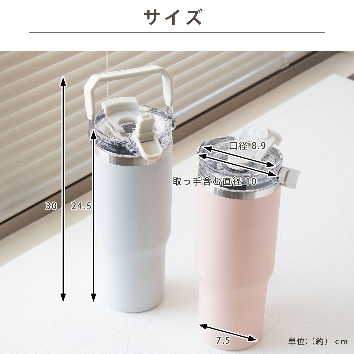 タンブラー 900ml ensemble ストロー付2WAYタンブラー 水筒