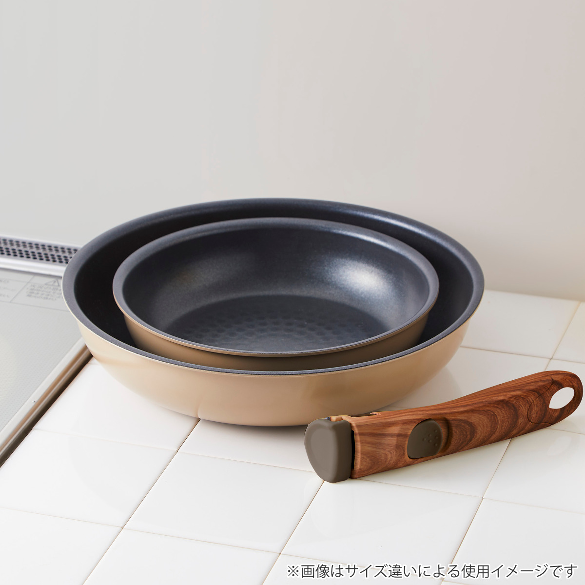 竹原製缶 フライパン 20cm IH対応 和楽亭 とれパン 取っ手が取れる