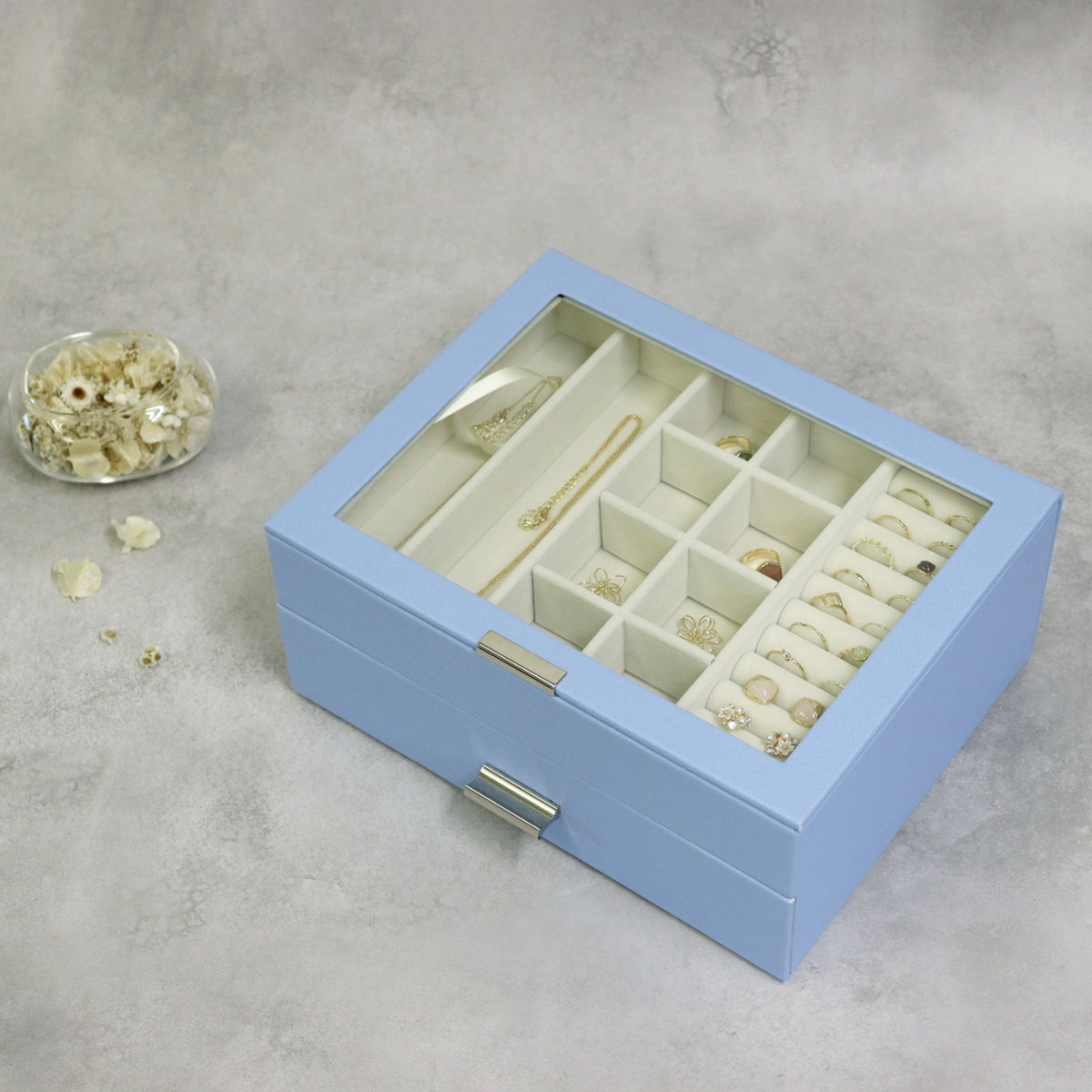 アクセサリーケース ジュエリーボックス Asha 2段 （ 収納 ジュエリー