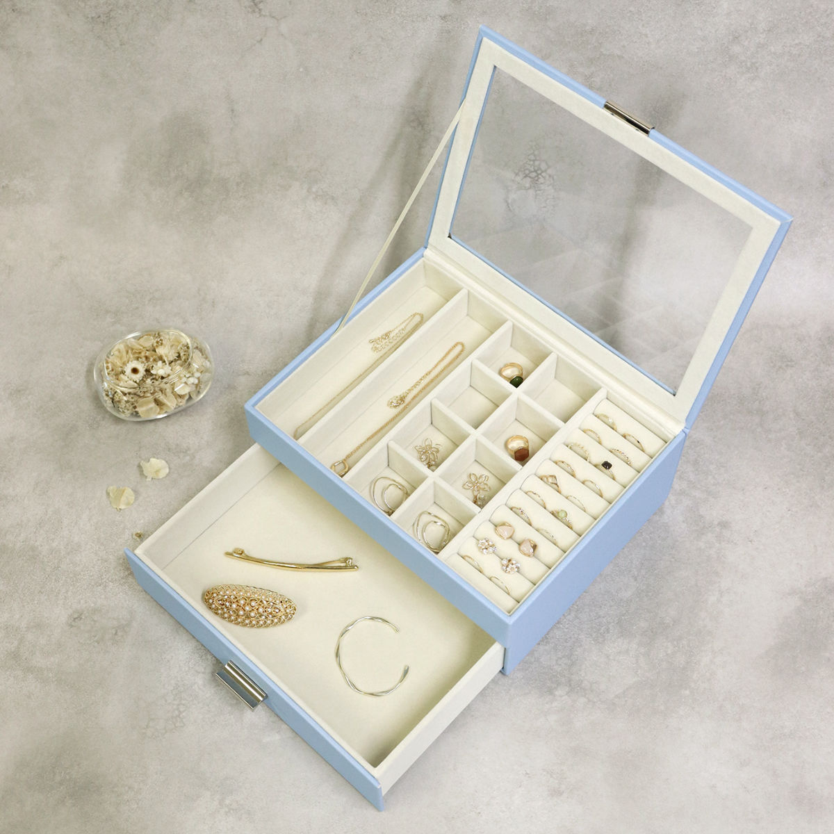 アクセサリーケース ジュエリーボックス Asha 2段 （ 収納 ジュエリー