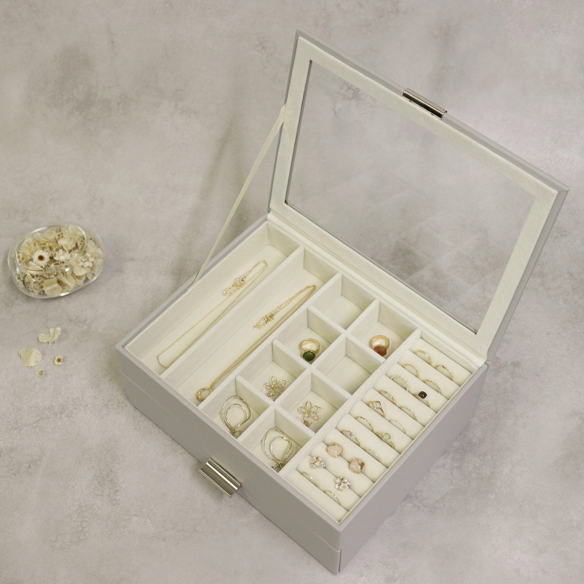 アクセサリーケース ジュエリーボックス Asha 2段 （ 収納 ジュエリー