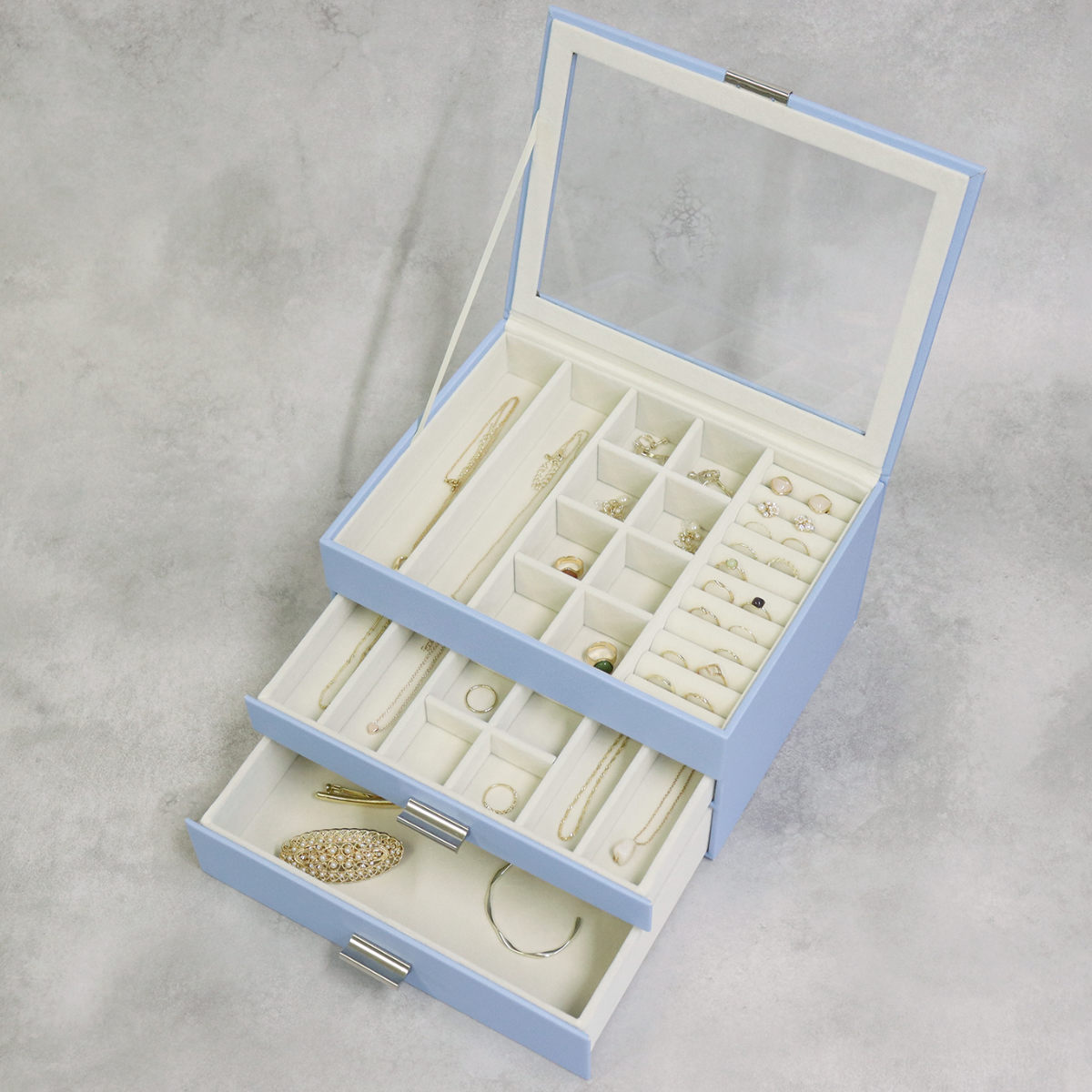 アクセサリーケース ジュエリーボックス Asha 3段 （ 収納 ジュエリー