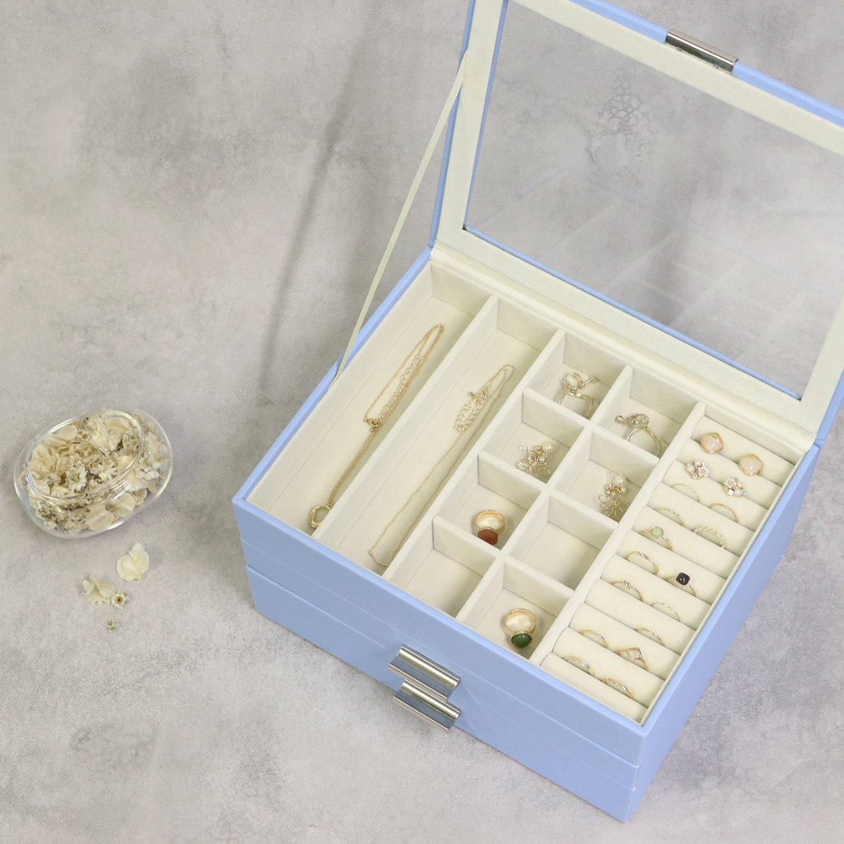 アクセサリーケース ジュエリーボックス Asha 3段 （ 収納 ジュエリー