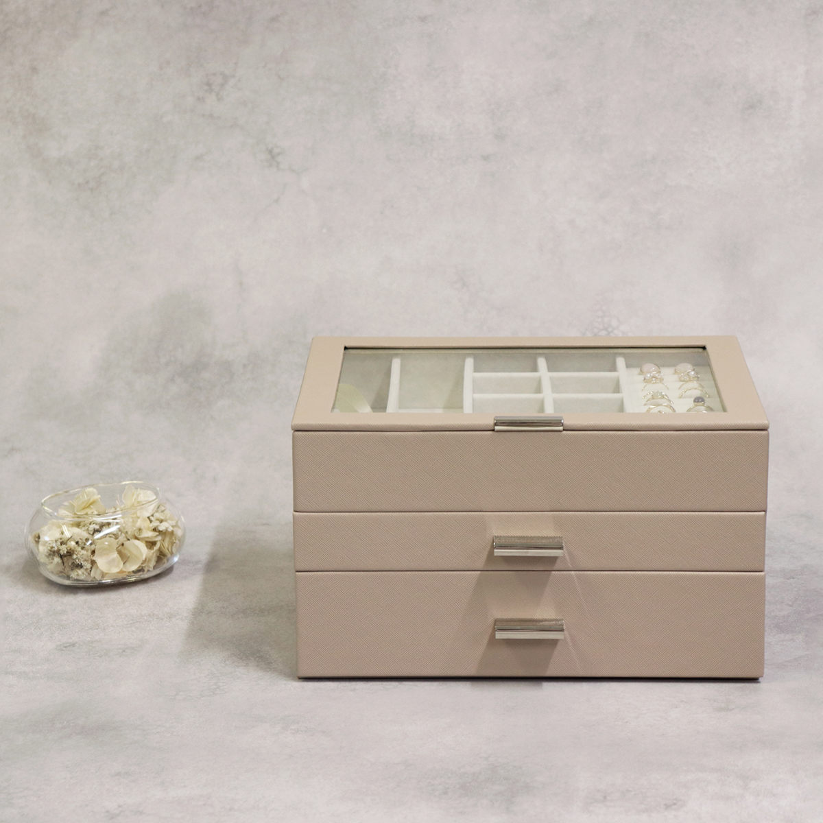 アクセサリーケース ジュエリーボックス Asha 3段 （ 収納 ジュエリー