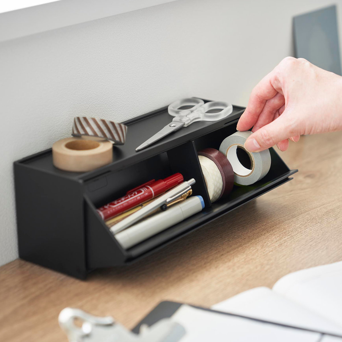 tower 山崎実業 マグネットマスキングテープ収納ケース タワー