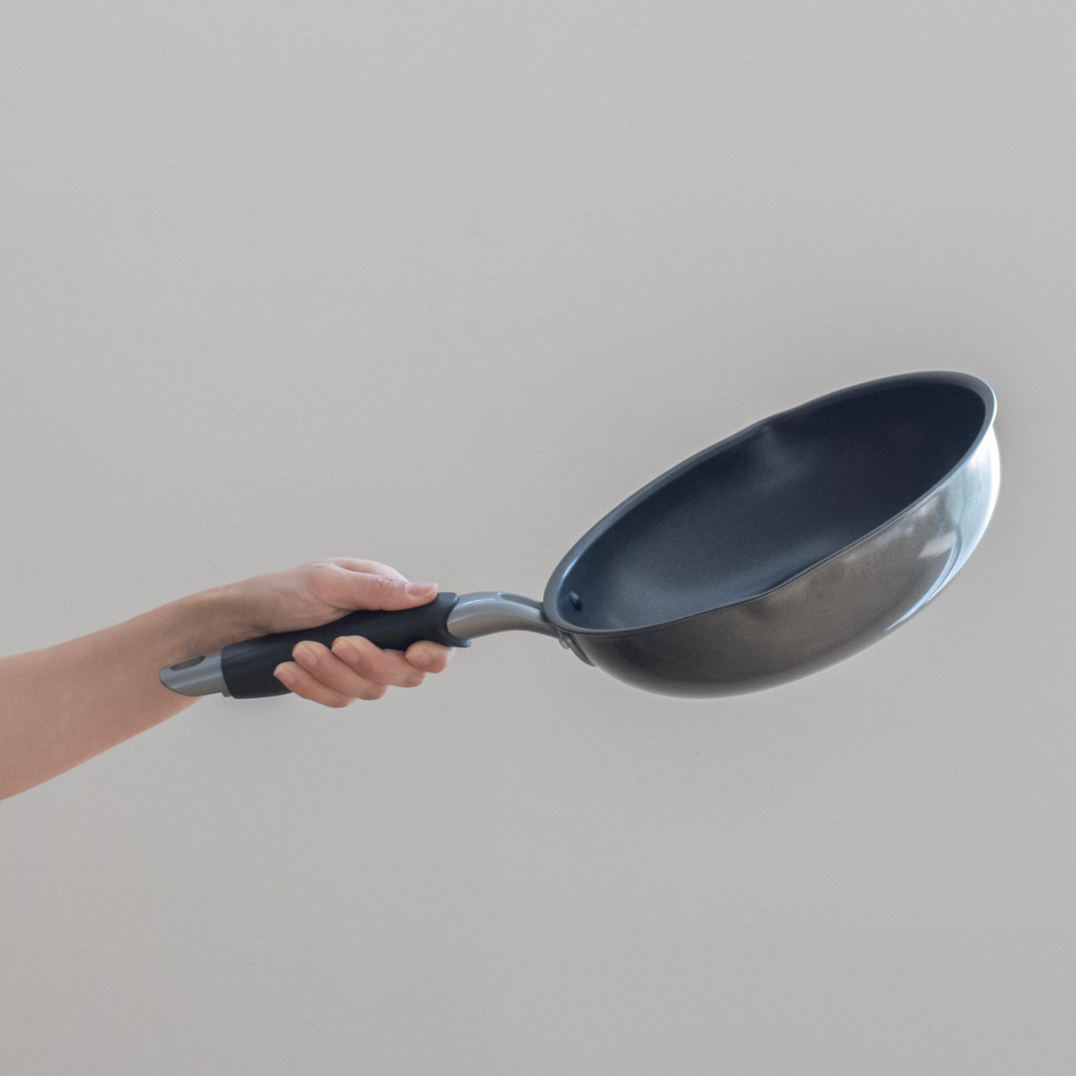 竹原製缶 フライパン 24cm 深型 IH対応 霞 日本製 （ ガス火対応