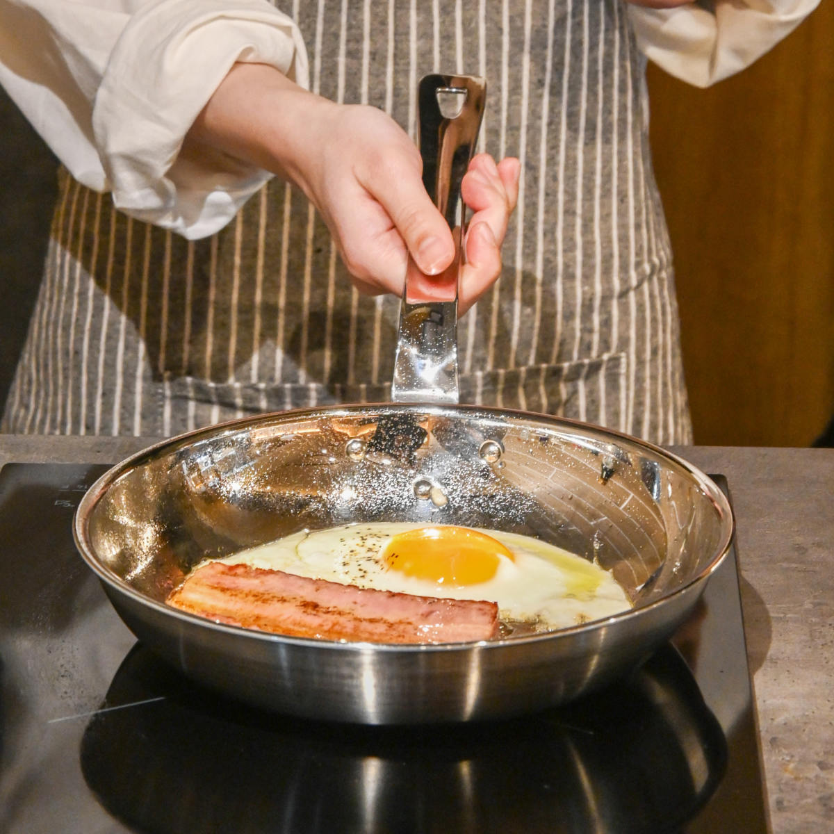フジノス フライパン 22cm IH対応 アルミクラッド三層 こだわりの道具