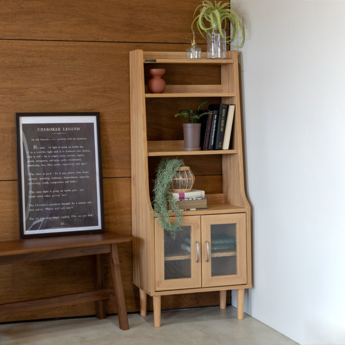 オープンラック 幅54cm 高さ139cm トールシェルフ （ ジェロディ