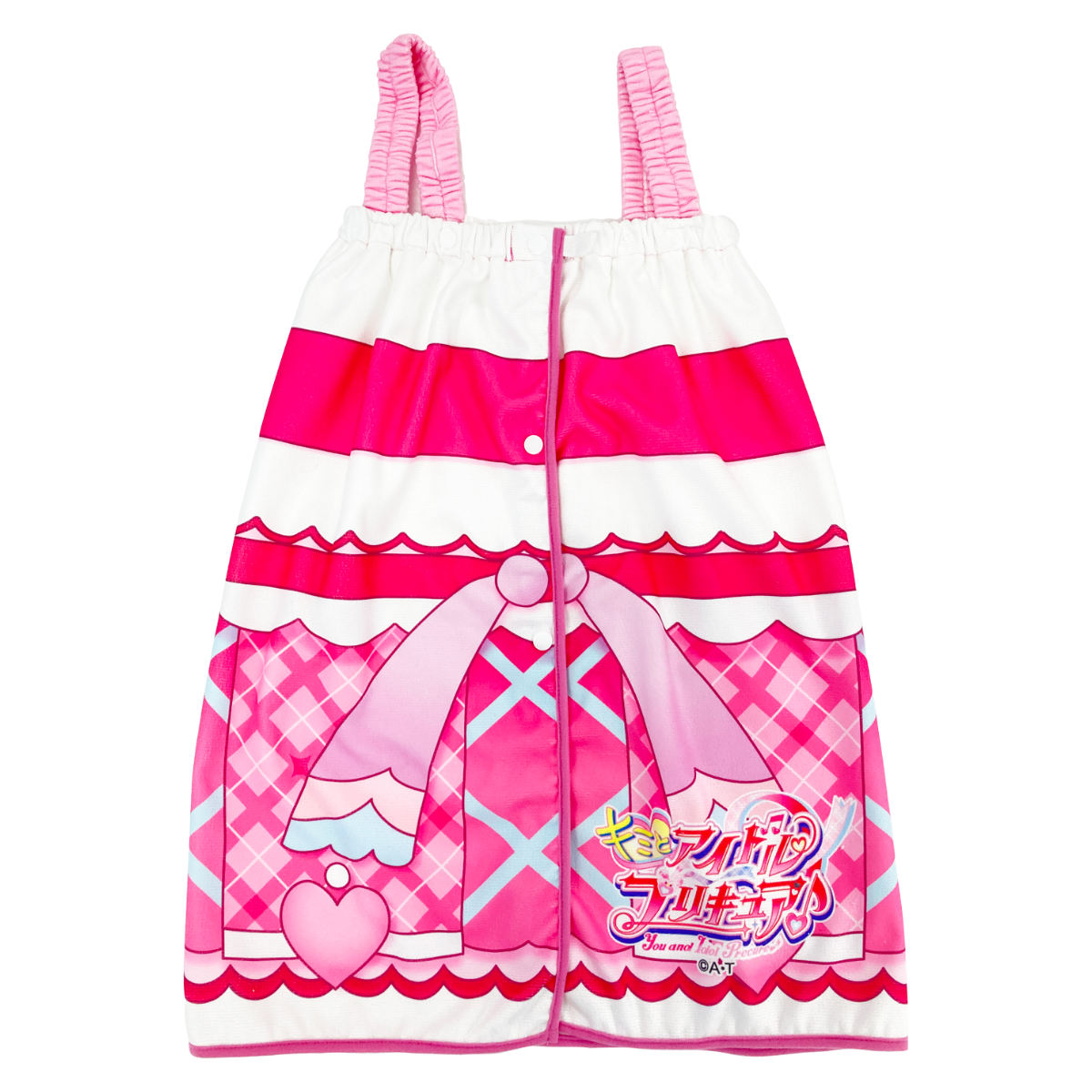 さ*ち様 プリキュア-アイカツパジャマ&ラップタオルセット 130&140㎝ 巻きタオル キミとアイドルプリキュア なりきりラップドレス 60×110cm