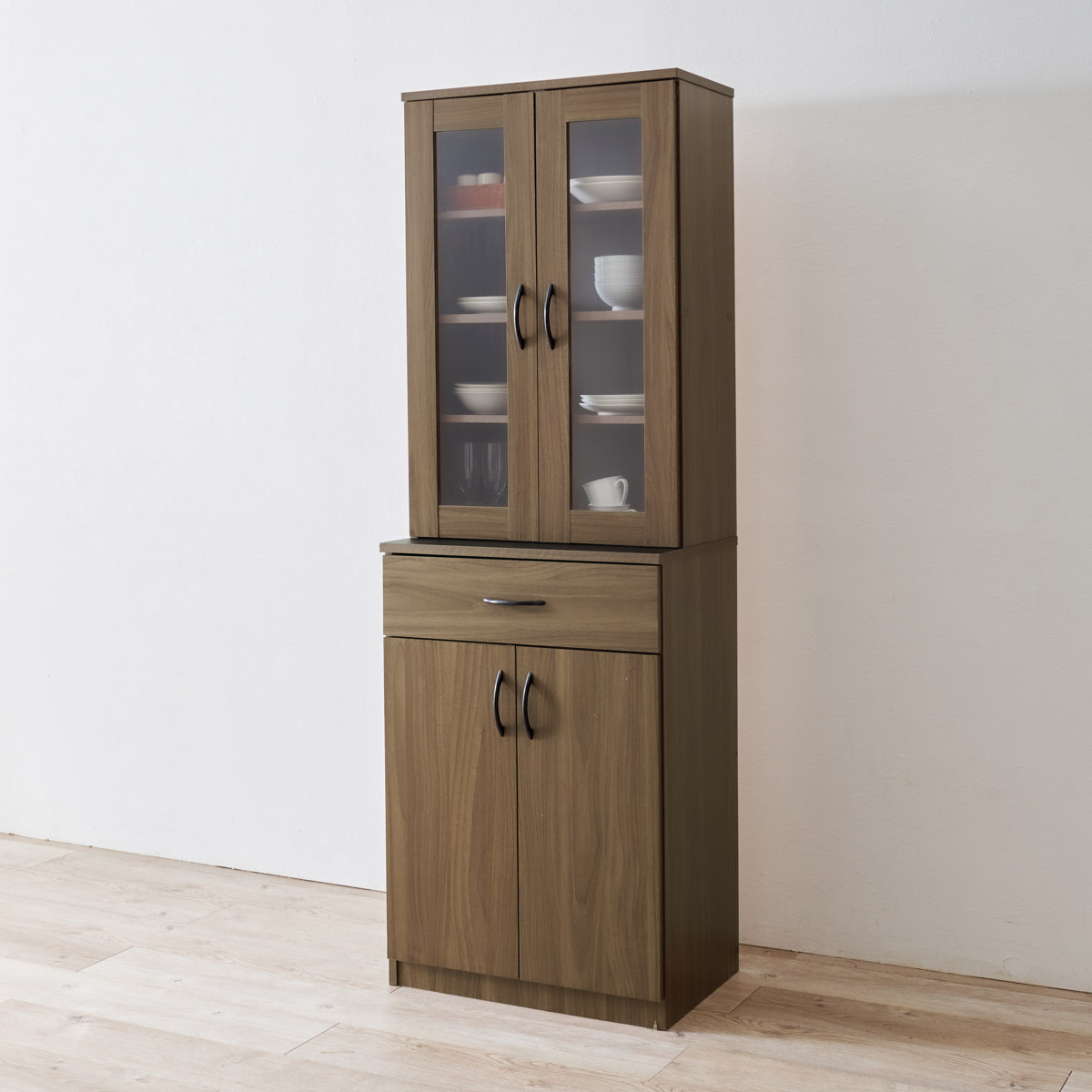 HAGiHARA（萩原） 食器棚 幅59cm キッチン収納 スリムタイプ （ カップ