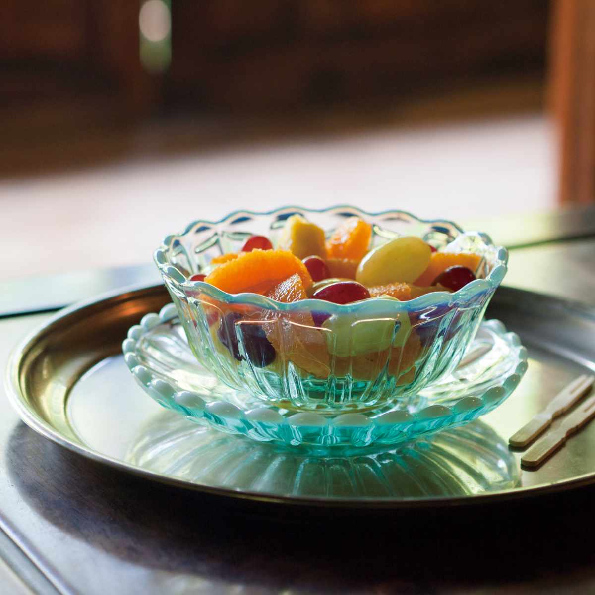 ハンドメイド　ガラス飾皿 かぶら模様ガラス皿 SC25 | iichi 日々の暮らしを心地よくする