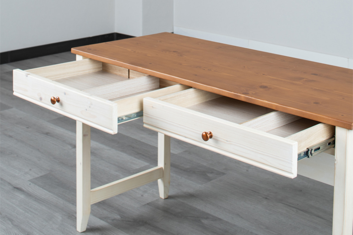 学習机 幅120cm 引出し付 トライP （ デスク 学習デスク 机 勉強机